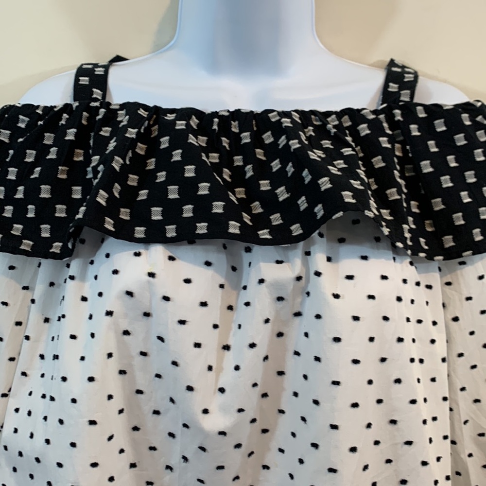 LOFT Exposed Shoulder Babydoll Shirt  Size S - Picture 3 of 10